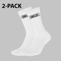 2-Pack Tennis Crew Socks - Unisex - White