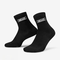 2-Pack Half Cut Crew Socks - Unisex - Black