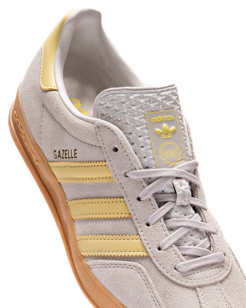 adidas Gazelle Indoor - Dames - Gray Yellow
