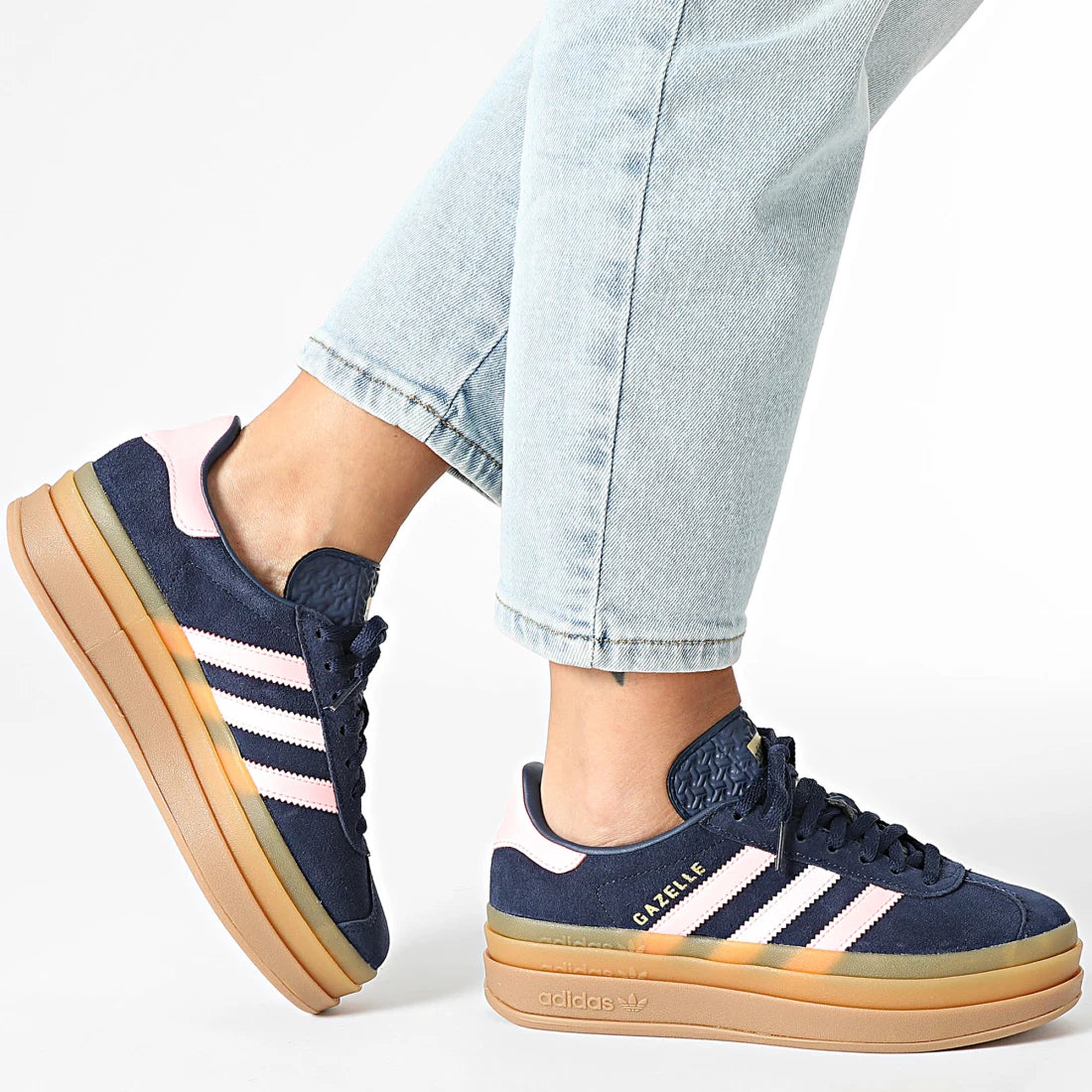 adidas Gazelle Bold - GS - Night Indigo Glow Pink Sneaxx adidas Gazelle Bold - GS - Night Indigo Glow Pink Sneaxx