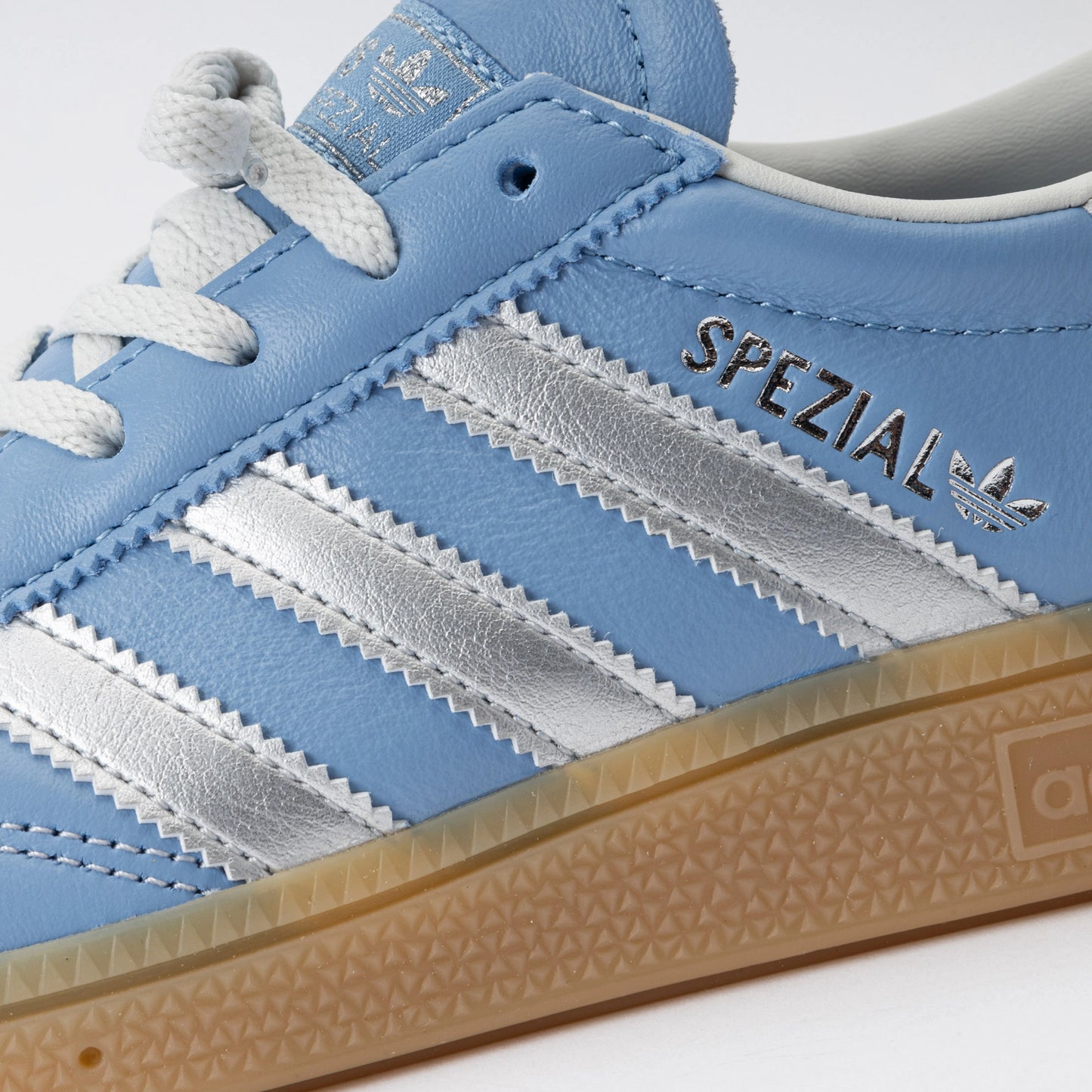 adidas Handball Spezial - Women's - Quilted Stitching Ash Blue Silver