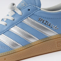 adidas Handball Spezial - Women's - Quilted Stitching Ash Blue Silver