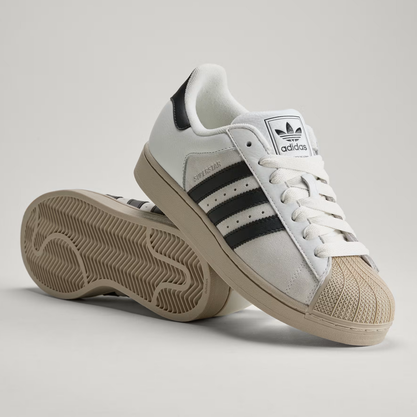 adidas Superstar II - Unisex - Core White Core Black Khaki Three