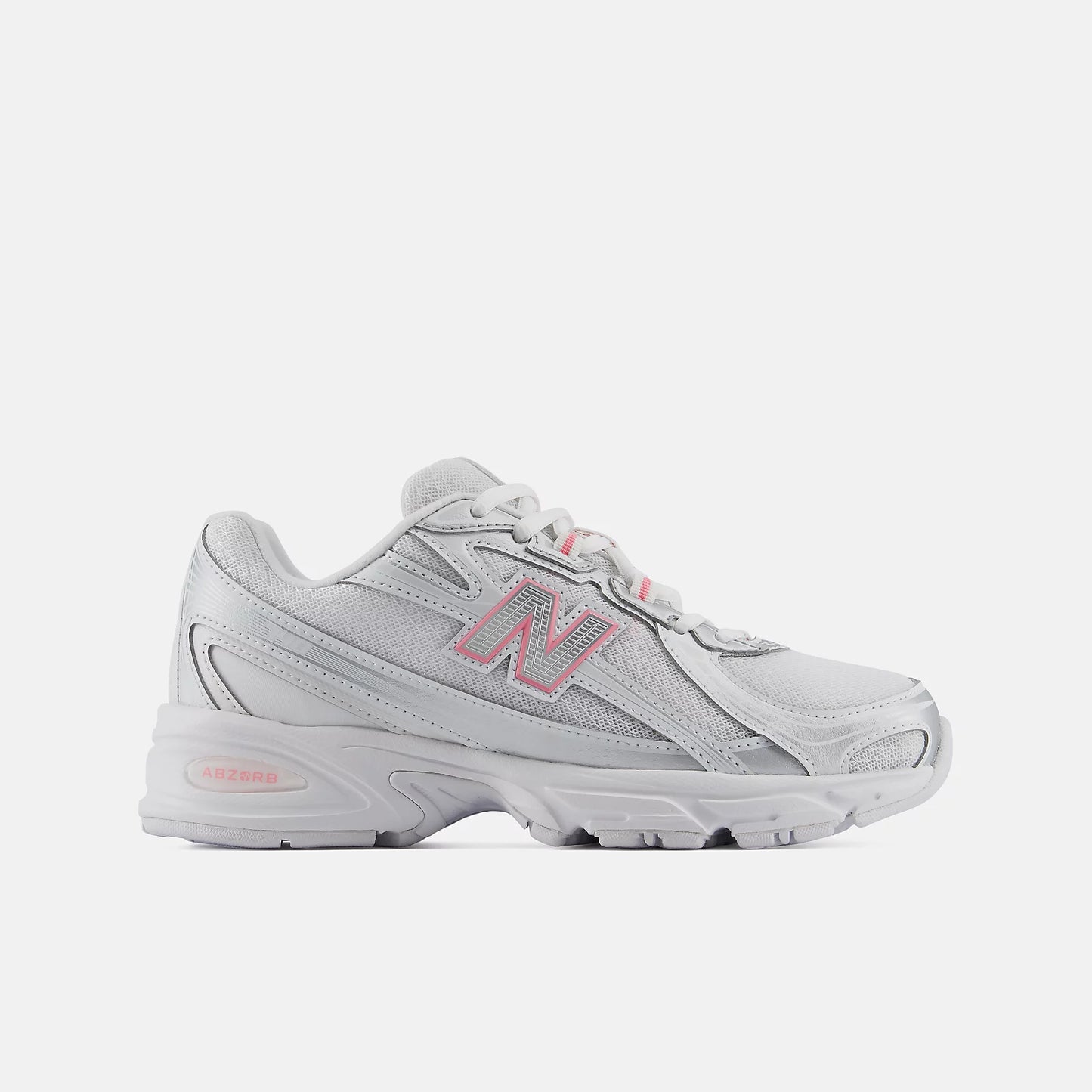 New Balance 740 - GS - Silver Metallic Signal Pink
