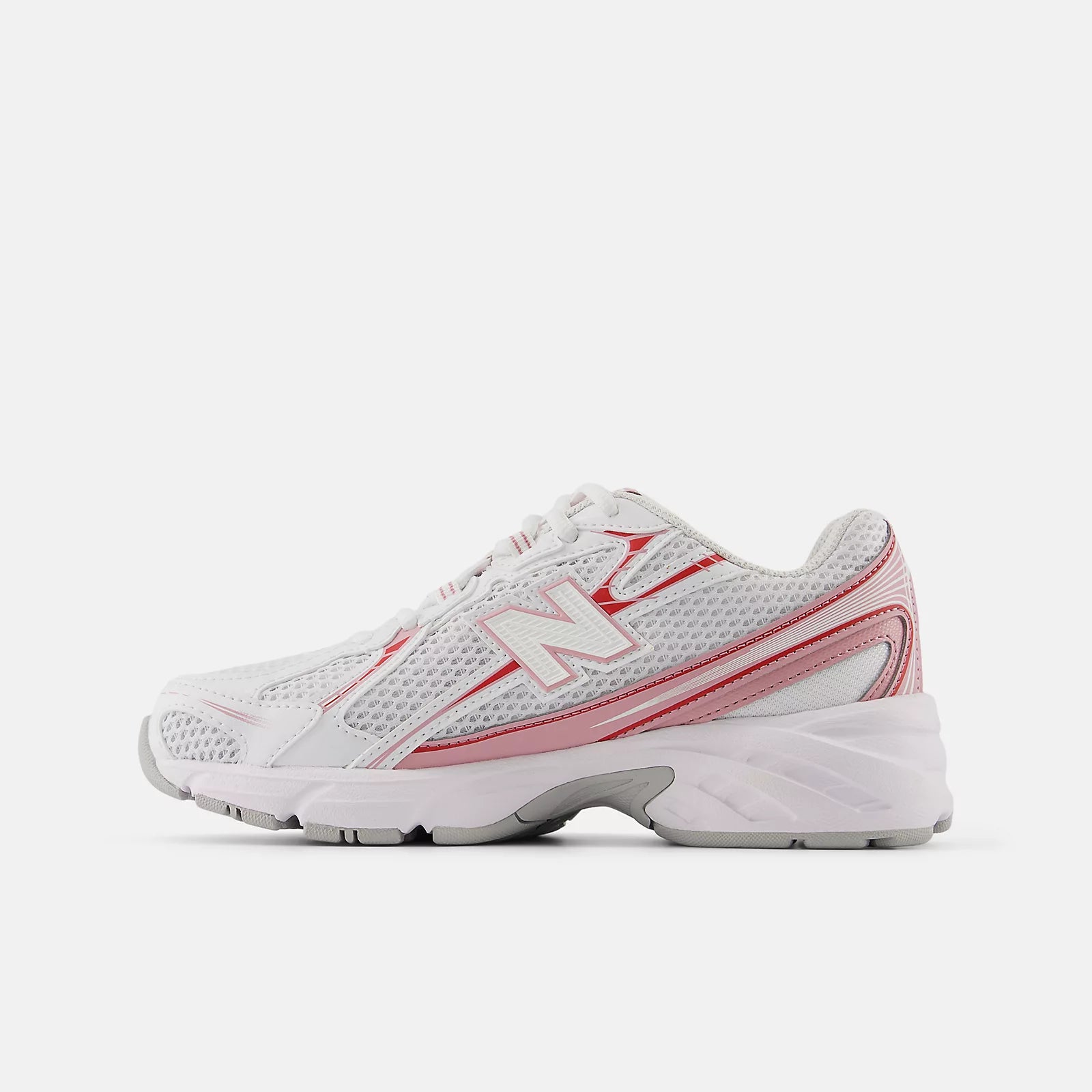 New Balance 740 - GS - White Pink Taffy Team Red