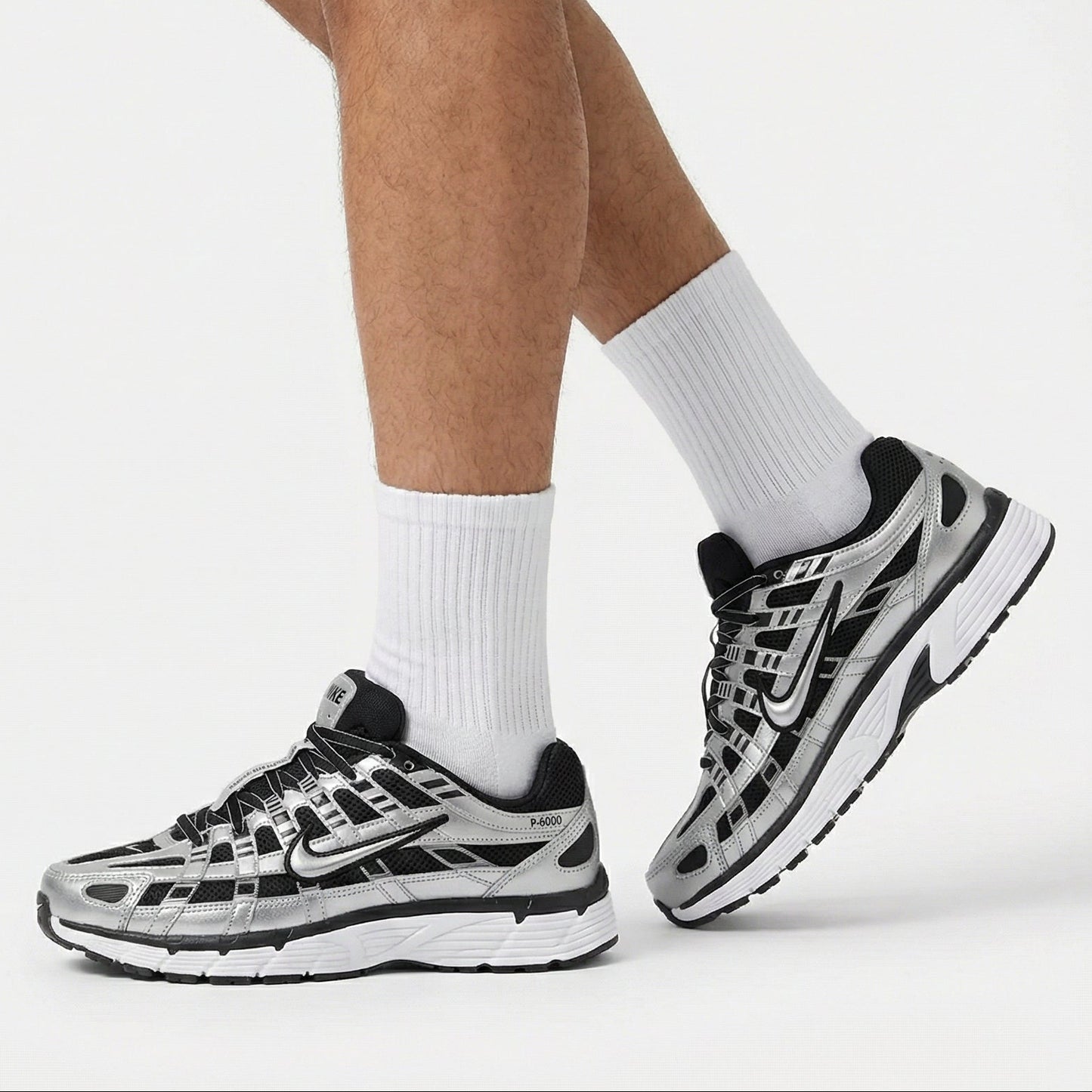 Nike P-6000 - Unisex - Black Metallic Silver