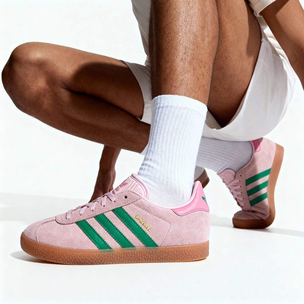 adidas Gazelle - GS - Clear Pink Court Green