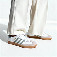 adidas Samba OG - GS - Cloud White Silver Green