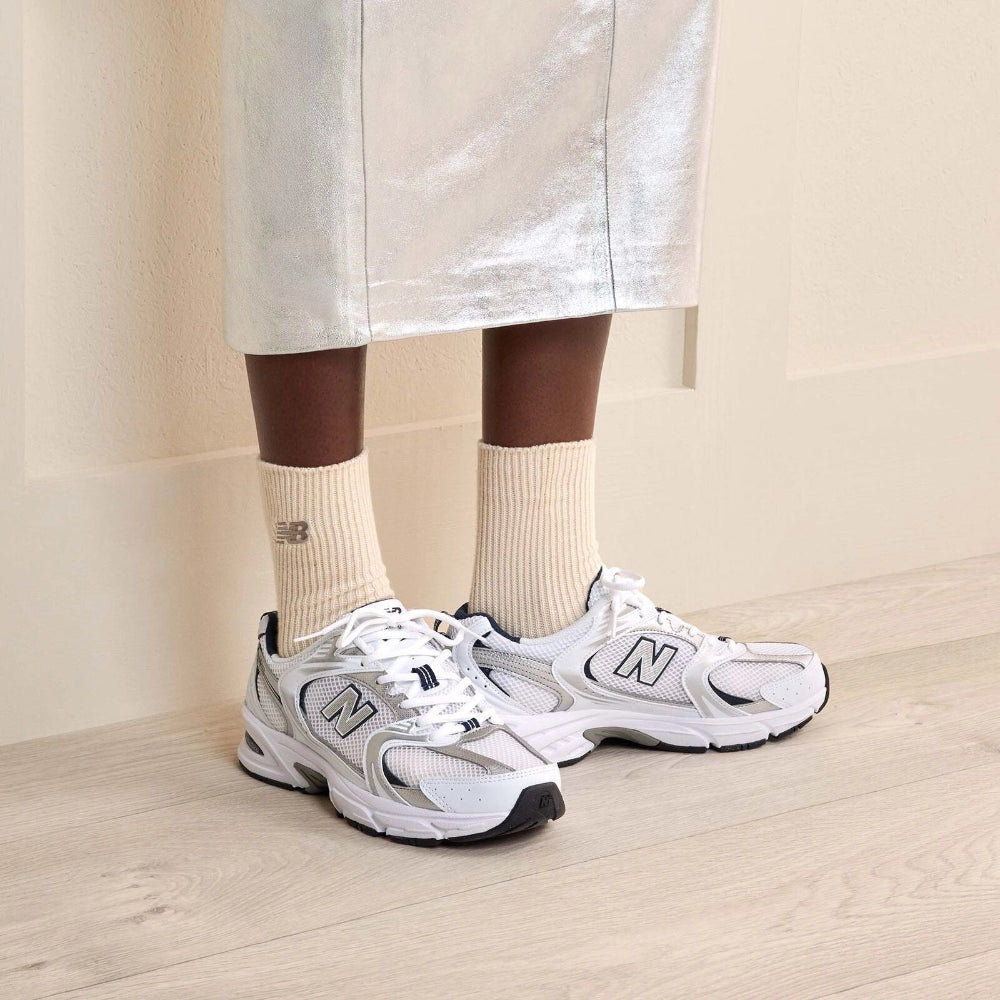 New Balance 530 Unisex White Gray Navy – Sneaxx