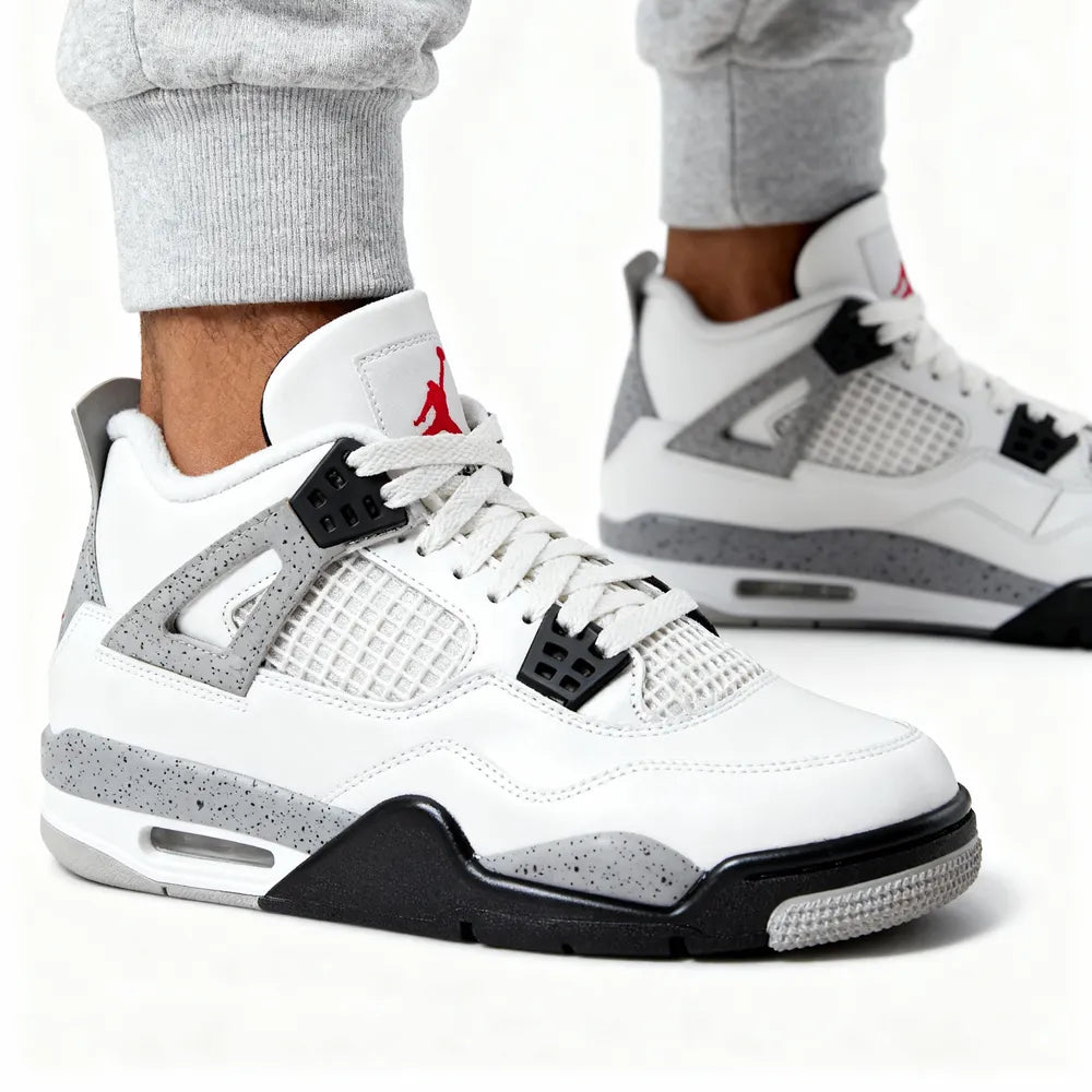 Air Jordan 4 Retro - GS - White Cement – Sneaxx Air Jordan 4 Retro - GS - White Cement – Sneaxx