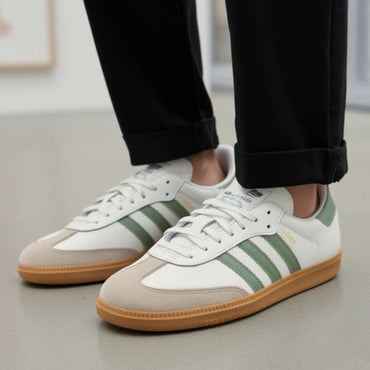 adidas Samba OG - GS - Cloud White Silver Green
