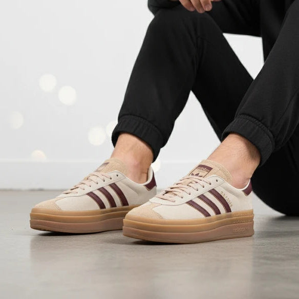adidas Gazelle Bold - Women's - Cream White Maroon