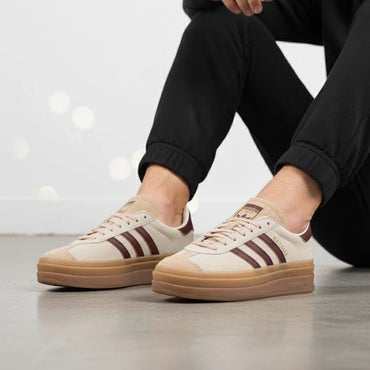 adidas Gazelle Bold - Femme - Cream Blanc Maroon