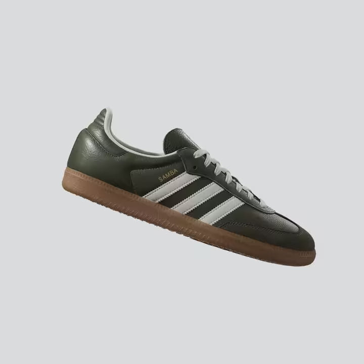 adidas Samba OG - Unisex - Medium Dark Khaki Off White – Sneaxx