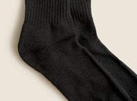 2-Pack Half Cut Crew Socks - Unisex - Black