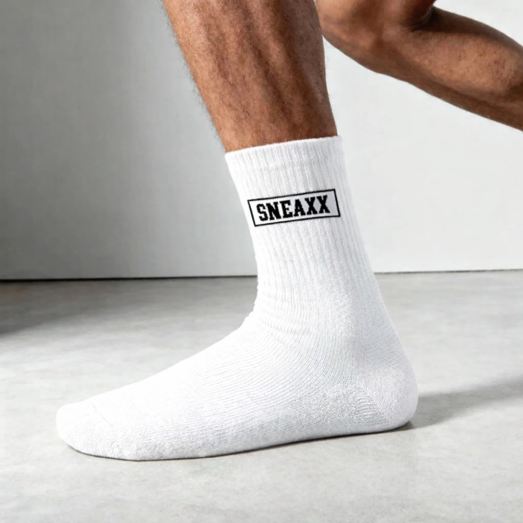 2-Pack Tennis Crew Socks - Unisex - White