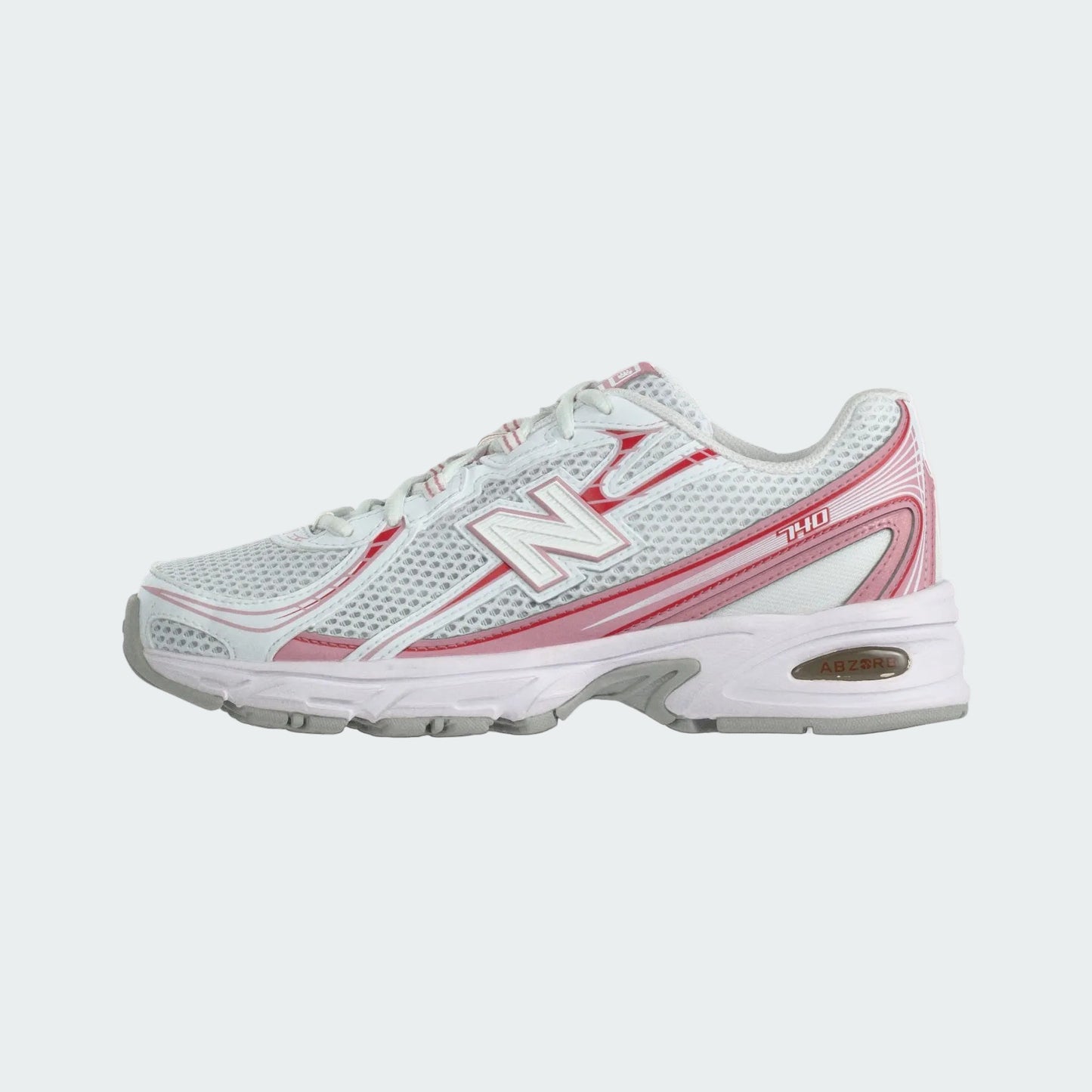 New Balance 740 - GS - White Pink Taffy Team Red