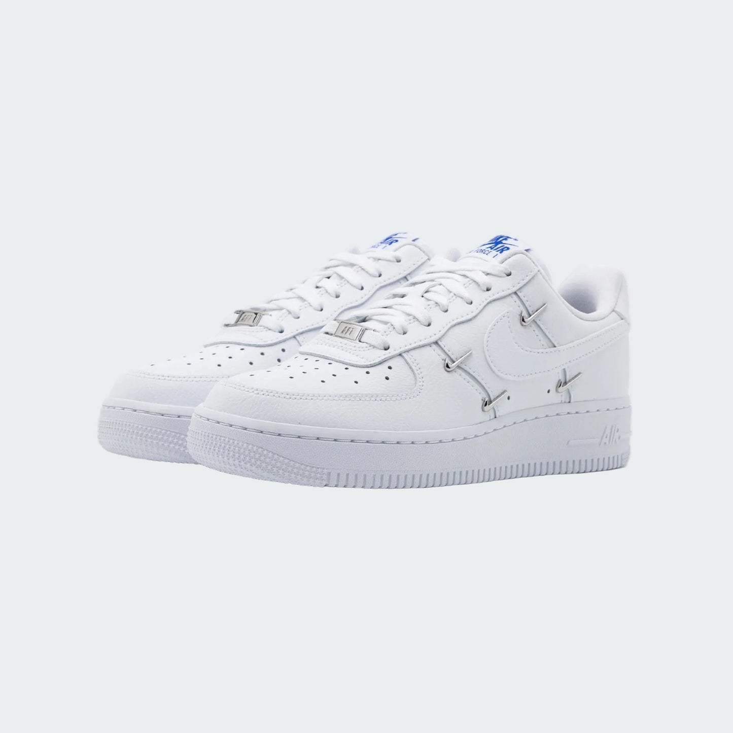 Nike Air Force 1 Low - Women's - White Hyper Royal Black
