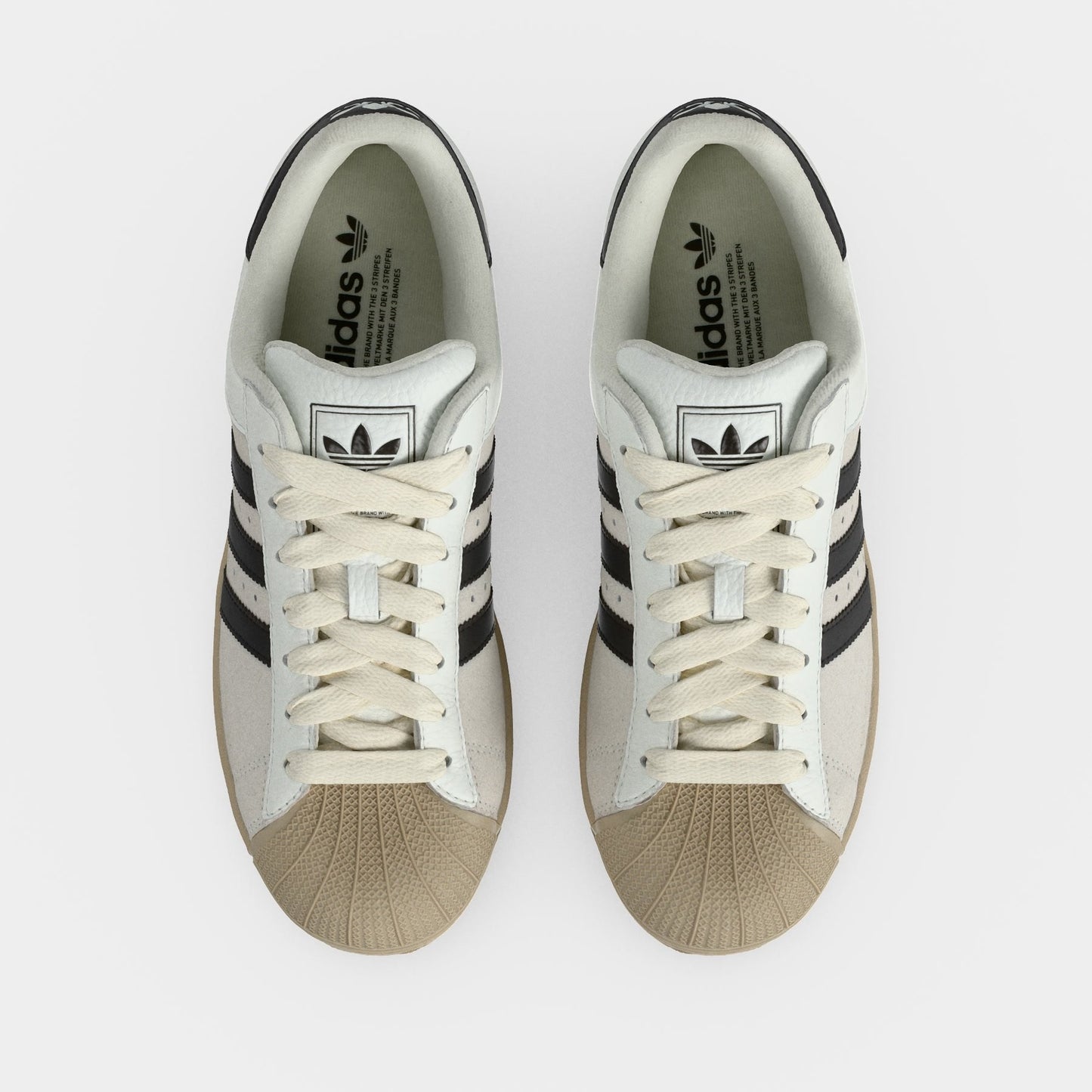 adidas Superstar II - Unisex - Core White Core Black Khaki Three