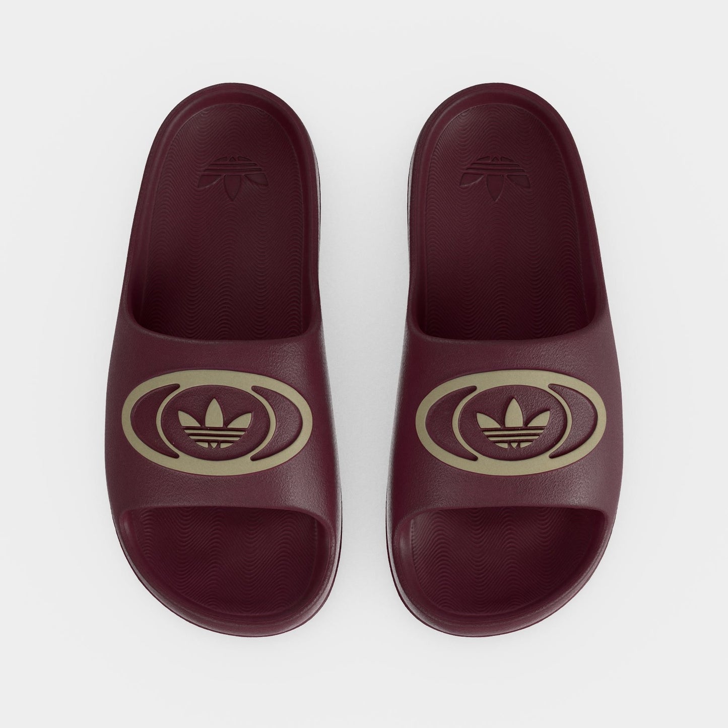 adidas Adilette 00S - Unisex - Maroon Khaki Three