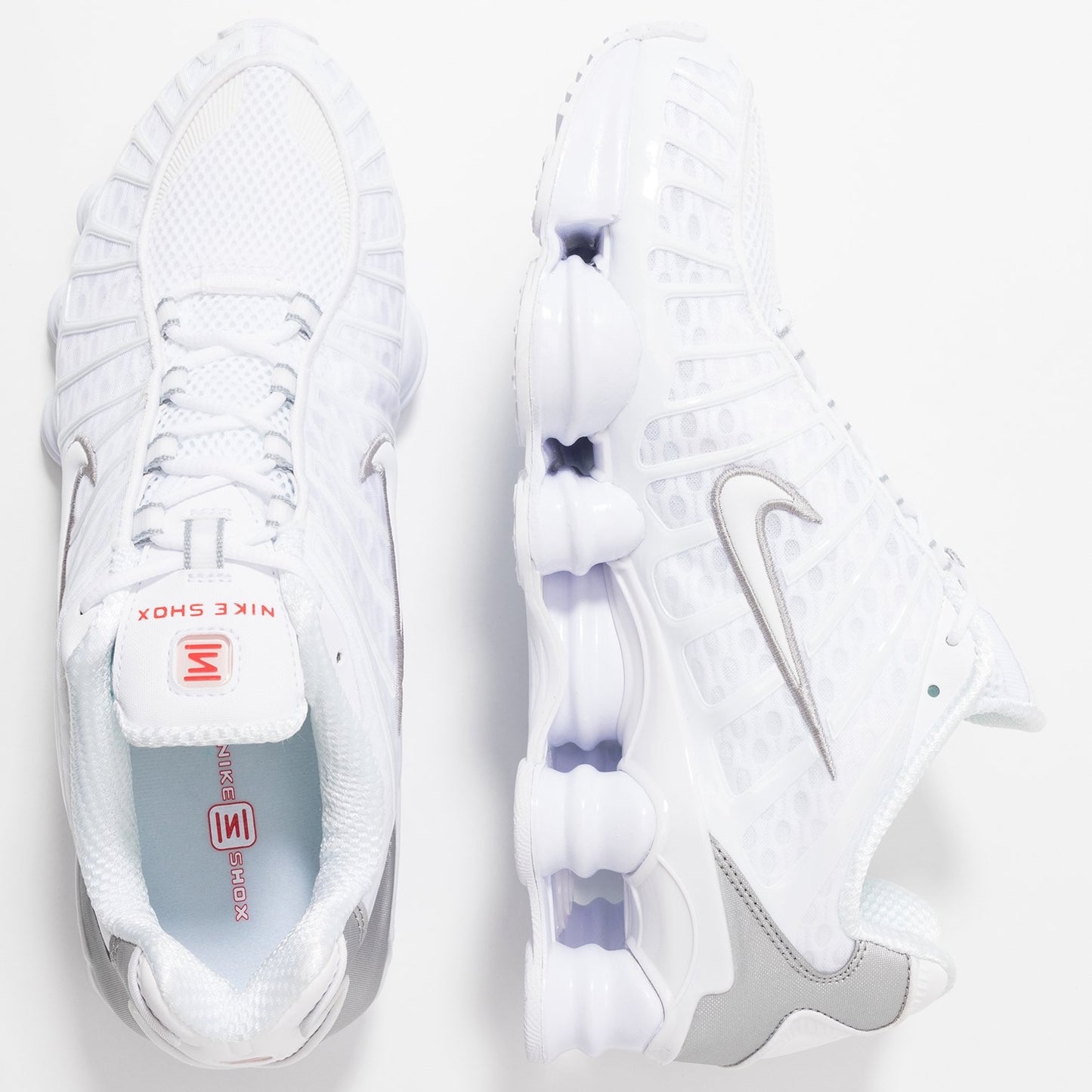 Nike Shox Tl - Unisex - White Metallic Silver Max Orange White